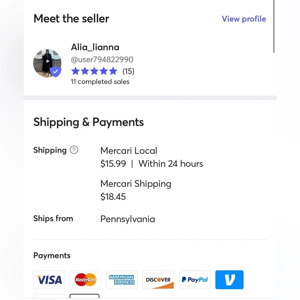 M E R C A R I PROFILE - Picture 1 of 1